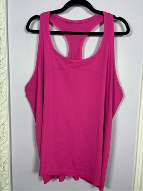 lululemon athletica Bright Pink Racerback Active Swiftly Tank Size 20